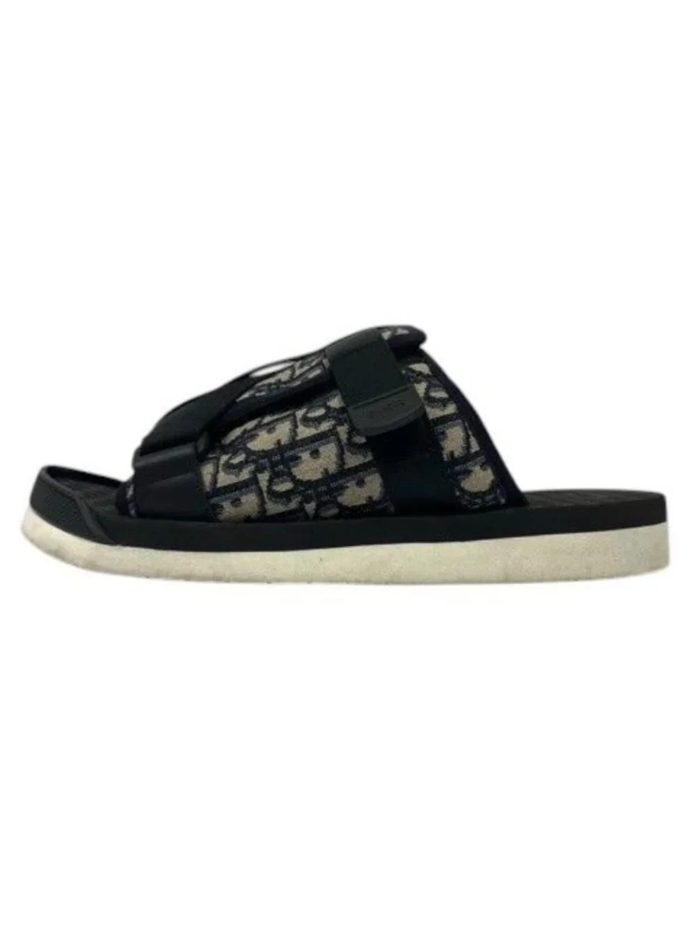 Dior Alpha Sandals Oblique Jacquard Logo 44 Navy Black